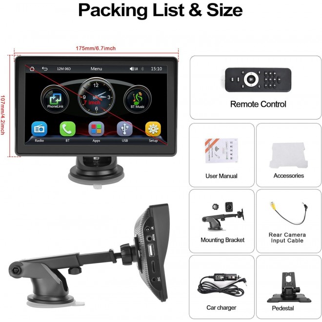 2023 Newest Wireless Apple Carplay & Android Auto, Touchscreen