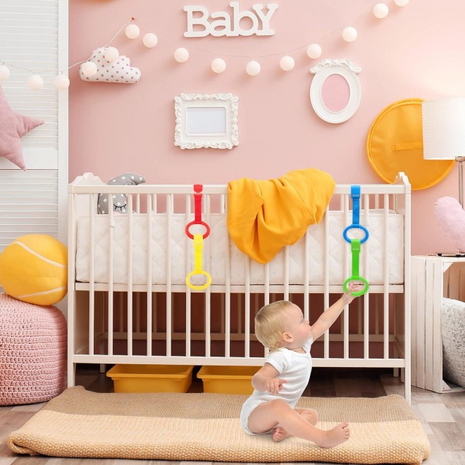 Baby Pull Up Rings, Standing Walker Crib Pull Rings