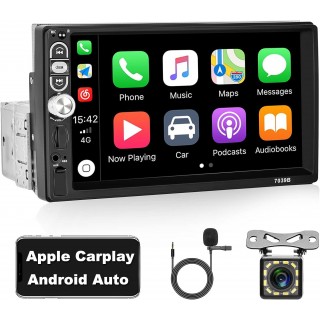 Apple CarPlay Head Unit Single Din Touchscreen Car Stereo