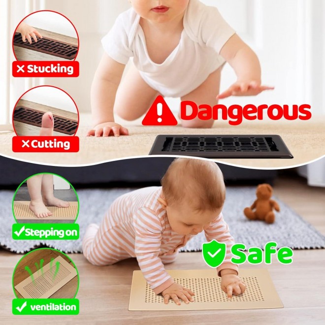 Orzbow Baby Proofing Soft Silicone Vent Cover,Catches Debris Hair & Prevents Creepy Crawlies