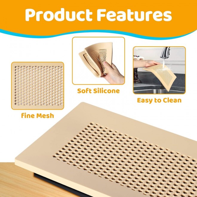 Orzbow Baby Proofing Soft Silicone Vent Cover,Catches Debris Hair & Prevents Creepy Crawlies