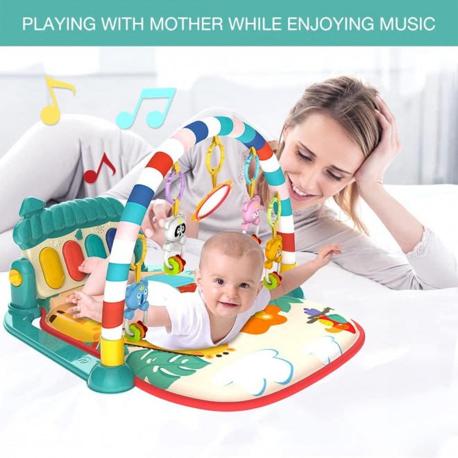 Lcasio Musical Baby Gyms Play Mats Musical Activity Mat Piano Baby Play Gym