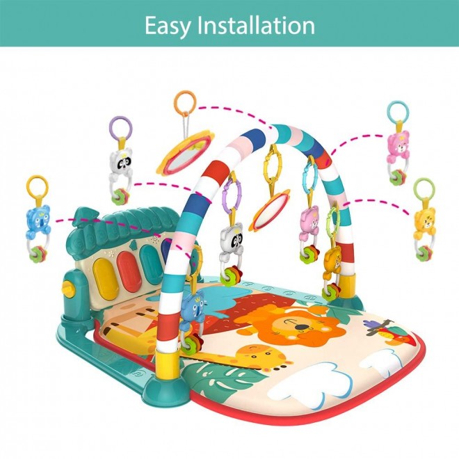 Lcasio Musical Baby Gyms Play Mats Musical Activity Mat Piano Baby Play Gym