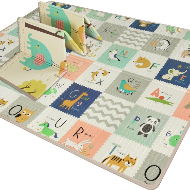 LuckyDove Baby Play Mat,Reversible Foldable Playmat,Portable Extra Large