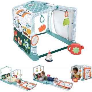 Fisher-Price Baby Playmat 3-In-1 Crawl & Play Activity Gym For Newborn To Toddler Sensory & Fine Motor Play