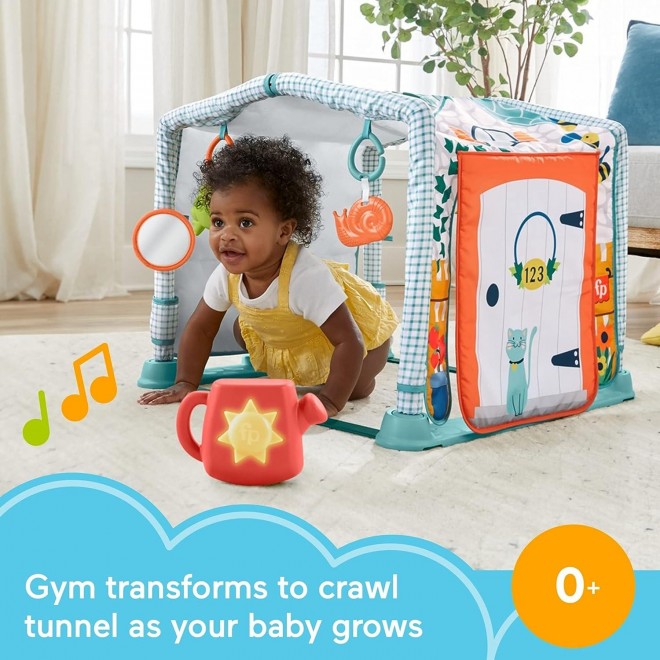 Fisher-Price Baby Playmat 3-In-1 Crawl & Play Activity Gym For Newborn To Toddler Sensory & Fine Motor Play