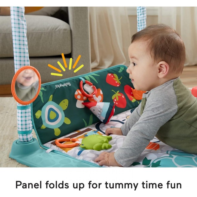 Fisher-Price Baby Playmat 3-In-1 Crawl & Play Activity Gym For Newborn To Toddler Sensory & Fine Motor Play