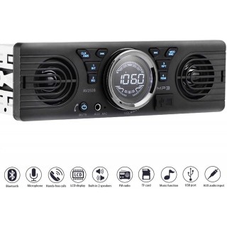 PolarLander Universal 1 Din 12V in-Dash Car Radio Audio Player Built-in 2 Speaker Stereo FM Support Bluetooth