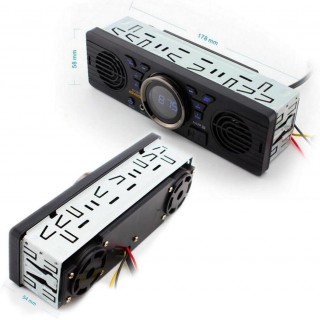 PolarLander Universal 1 Din 12V in-Dash Car Radio Audio Player Built-in 2 Speaker Stereo FM Support Bluetooth