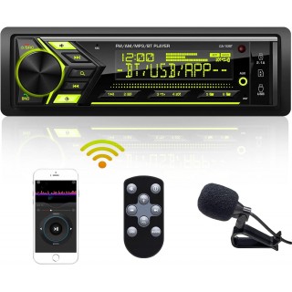 Bluetooth Single Din Car Radio: Marine Stereo Receivers - Multimedia Car Audio with AM FM