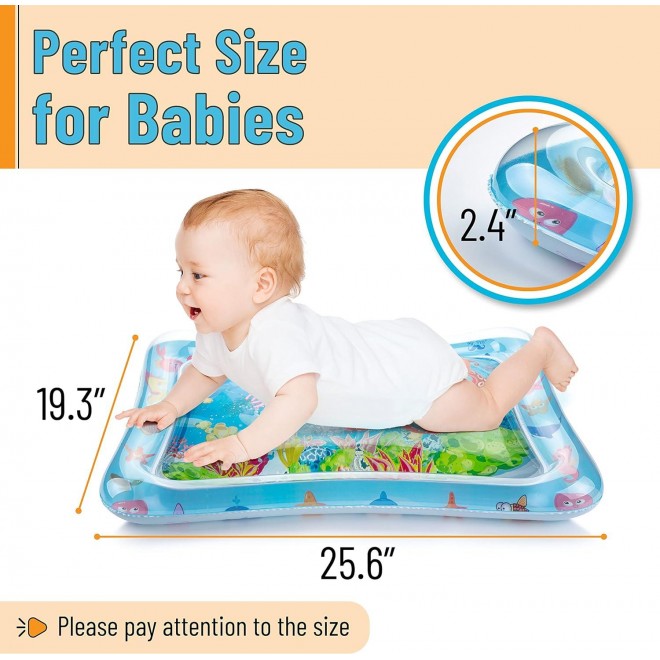 Mr. Pen- Inflatable Tummy Time Water Mat, Baby Mat For Floor Tummy Time