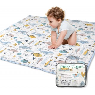 Three Colors Play Mat For Baby, Baby Mat For Floor, Playmats For Babies And Toddlers