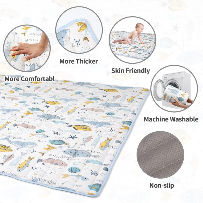 Three Colors Play Mat For Baby, Baby Mat For Floor, Playmats For Babies And Toddlers