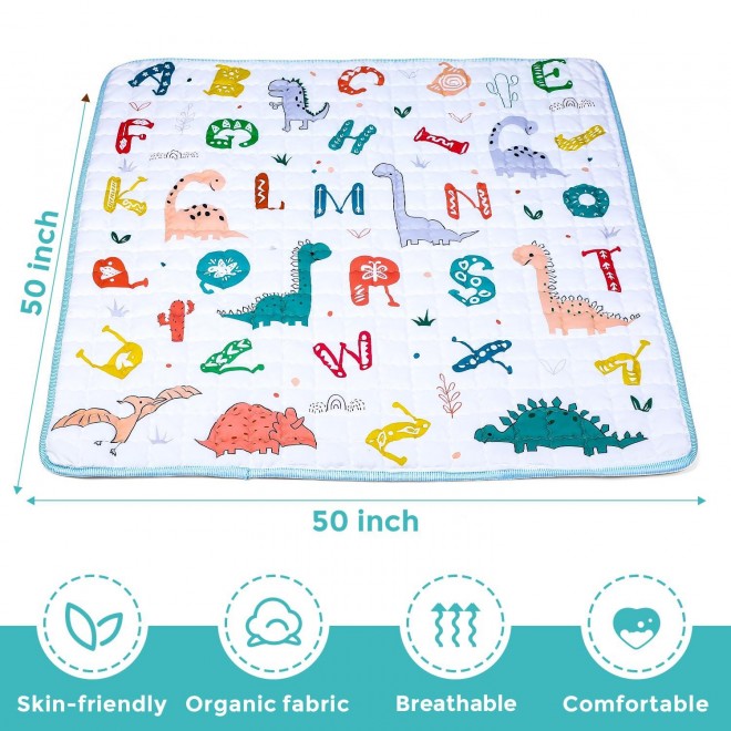 MEM Playpen Mat Baby Play Mat, Thicken One-Piece Baby Crawling Mat, Washable