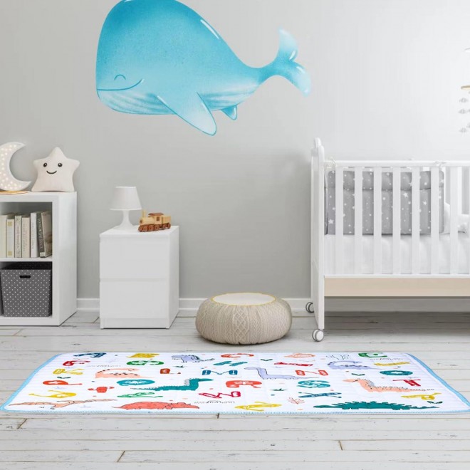 MEM Playpen Mat Baby Play Mat, Thicken One-Piece Baby Crawling Mat, Washable