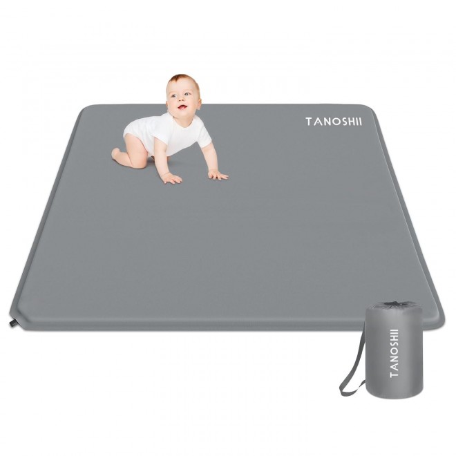 Play Mat For Playpen, Self-Inflating Play Mat For Babies And Toddlers; With Travel Bag 