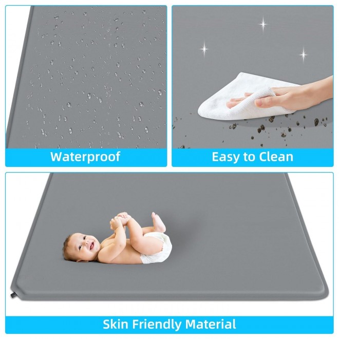 Play Mat For Playpen, Self-Inflating Play Mat For Babies And Toddlers; With Travel Bag 