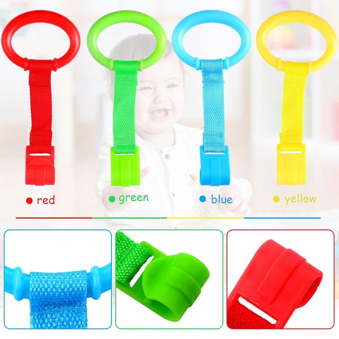 8 Pieces Playpen Baby Crib Pull Ring Baby Walking Exercises Assistant