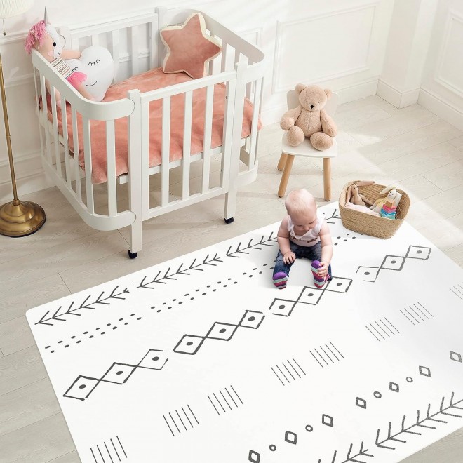 Stylish Baby Play Mat - Soft, Easy to Clean. Floor Mat Creates A Safe Play Area for Your Baby