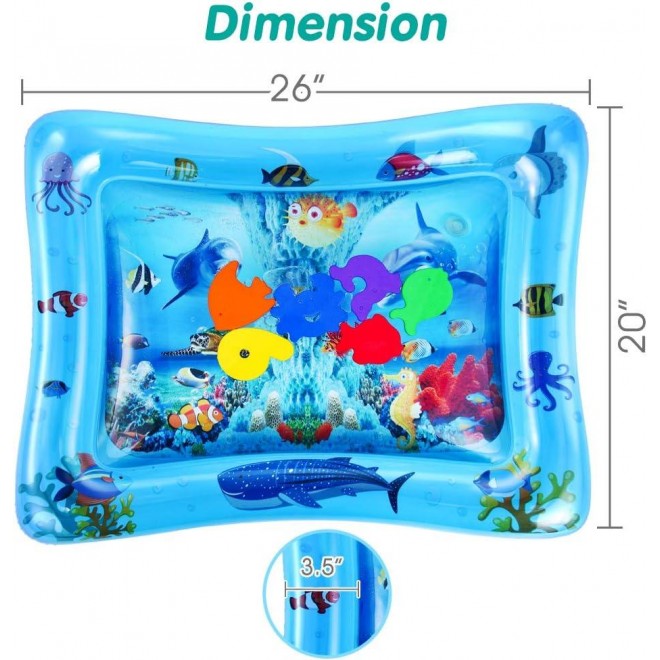 VATOS Tummy Time Baby Water Play Mat Toys For 3-9 Months Newborn Infant