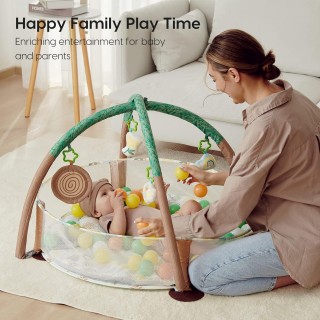 Lupantte 4-in-1 Baby Play Gym, Detachable Anti-Slip Thickening Tummy Time Mat