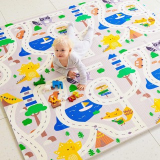 Extra Large Foldable Baby Play Mat，Romrol Upgraded Tear Foam Proof Crawling Mat with Travel Bag