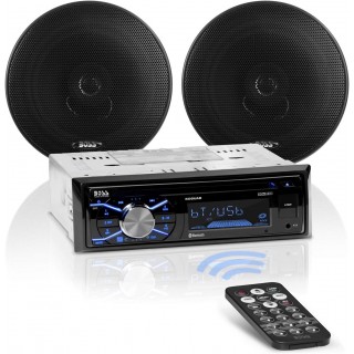 BOSS Audio Systems 656BCK Car Stereo Package - Single Din, Bluetooth, CD MP3 USB AM FM Radio