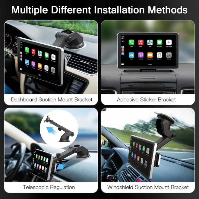 Skisea Apple Carplay Screen for Car, 7'' Portable Touch Screen