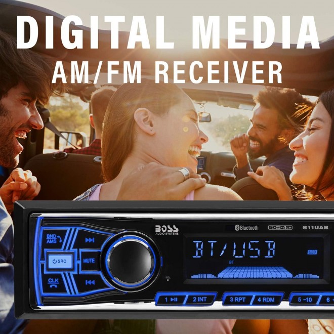 Car Stereo System - Single Din, Bluetooth Audio and Calling Head Unit