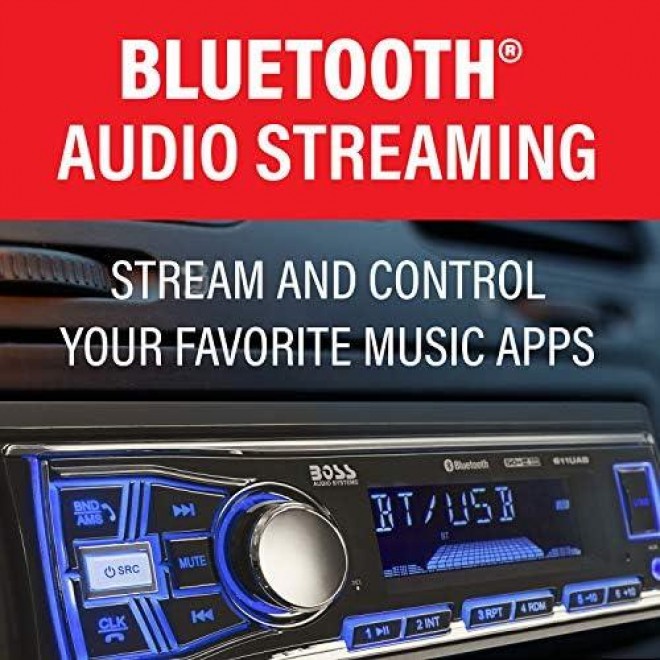 Car Stereo System - Single Din, Bluetooth Audio and Calling Head Unit