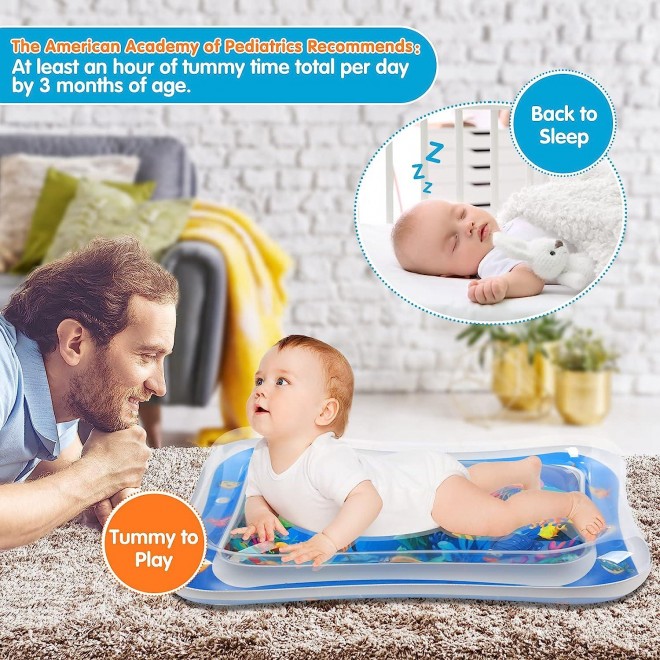 Infinno Inflatable Tummy Time Mat Premium Baby Water Play Mat