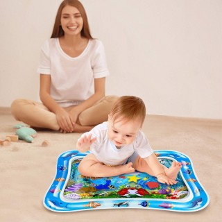 CUKU Tummy time Water Play mat for Baby & Toddlers Inflatable Water mat