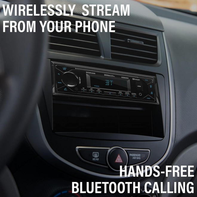 BOSS Audio Systems 609UAB Multimedia Car Stereo - Single Din, Bluetooth Audio and Hands-Free Calling