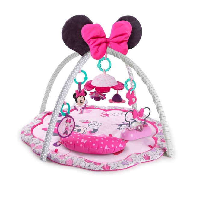 Bright Starts Disney Baby Minnie Mouse Garden Fun Activity Gym Play Mat With Melodies