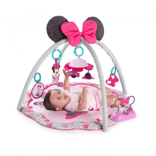 Bright Starts Disney Baby Minnie Mouse Garden Fun Activity Gym Play Mat With Melodies