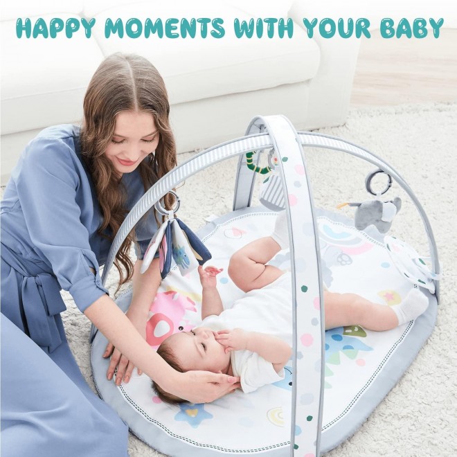 Baby Play Mat, ibabejoy Stage-Based Play Gym for Newborn to Toddler