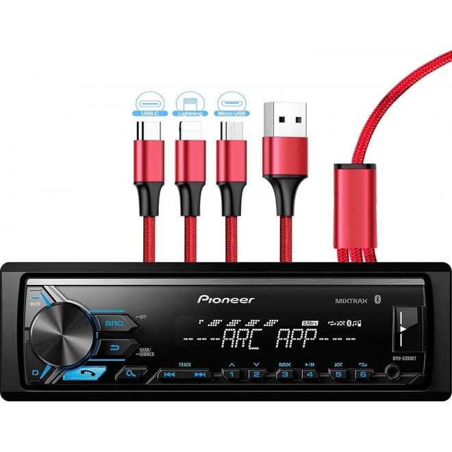 Pioneer MVH-X390BT Digital Media Receiver with Pioneer ARC app, MIXTRAX, Built-in Bluetooth