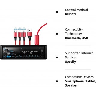 Pioneer MVH-X390BT Digital Media Receiver with Pioneer ARC app, MIXTRAX, Built-in Bluetooth