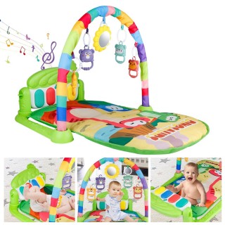 Baby Play Mat, Activity Gym Mat with Musical Light Activity Center & Play Piano