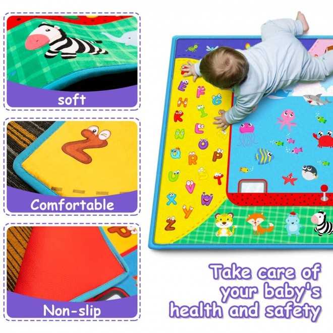 Baby Crawling Play Mat for Floor,for Infants Toddlers Boys Girls