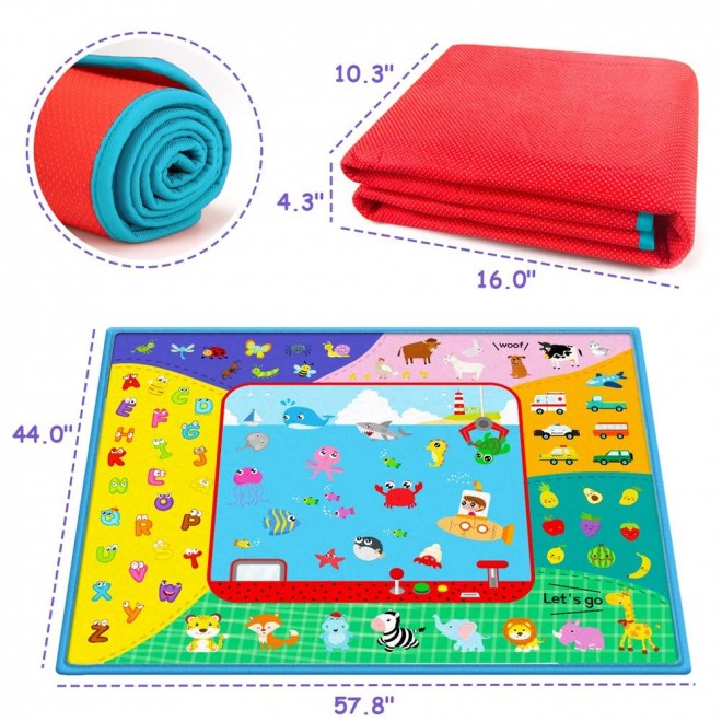 Baby Crawling Play Mat for Floor,for Infants Toddlers Boys Girls