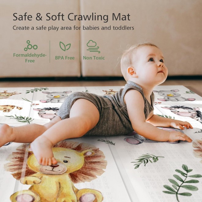 NOONKTY Baby Play Mat,for Both Indoor & Outdoor Use