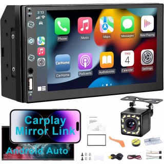 Car Stereo for Apple Carplay and Android Auto, HD Touchscreen