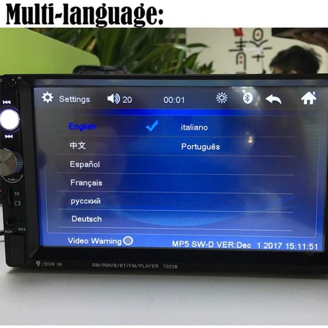 Car Stereo Radio Touch Screen Bluetooth Handsfree Mirror Link USB