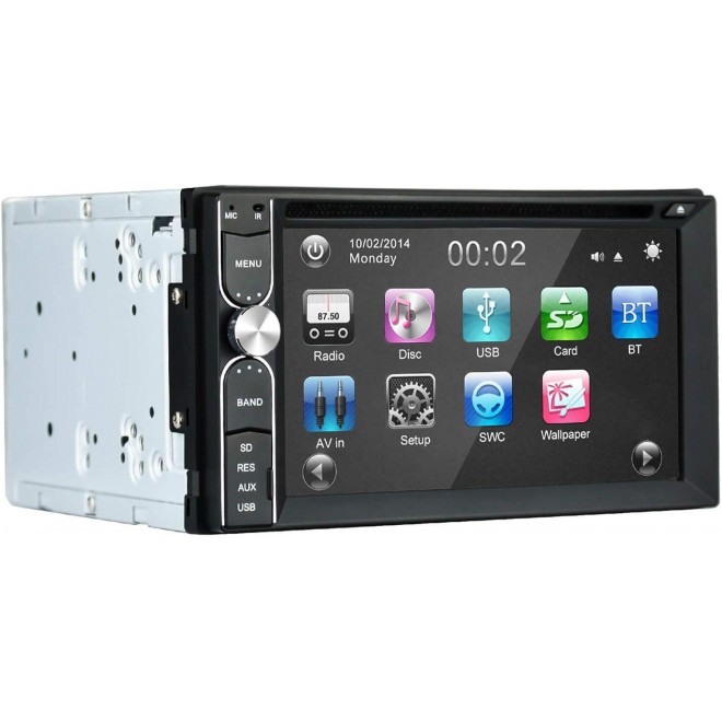 EZoneTronics Double Din Car Stereo with Backup Camera, DVD/CD/AM/FM Player