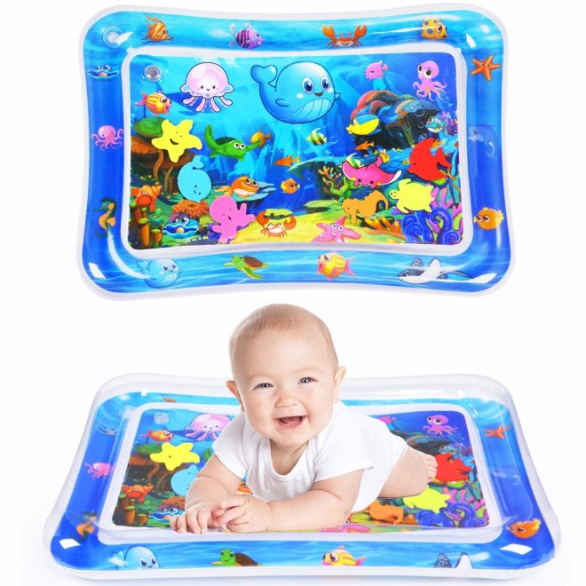 Tummy Time Water Mat Inflatable Baby Water Play Mat For 3-9 Months Newborn  Early Activity Center