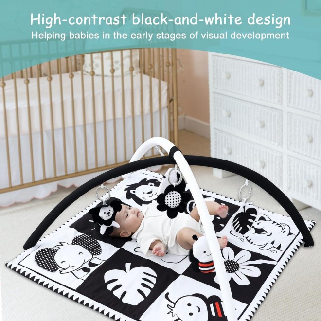 Lovvie & Joy Baby Play Activity Gym Tummy Time Mat for Infant