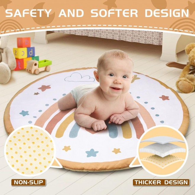 IPOZITO Baby Gym and Infant Play Mat, Thicker Non-Slip Design