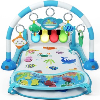 UNIH Baby Gym Play Mat, Kick and Play Piano Gym with Water Mat