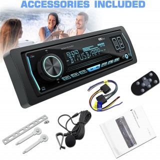 Car Stereo Bluetooth Car Radio - Single Din AM FM Digital Media Receiver - LCD Display 